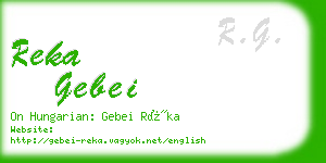 reka gebei business card